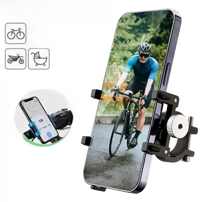 AliExpress Rloverae 360 Rotate Bike Cycling Phone Holder Aluminum Moto Phone Holder Adjustable Universal Bicycle Mobile Phone Handlebar Mount Stand