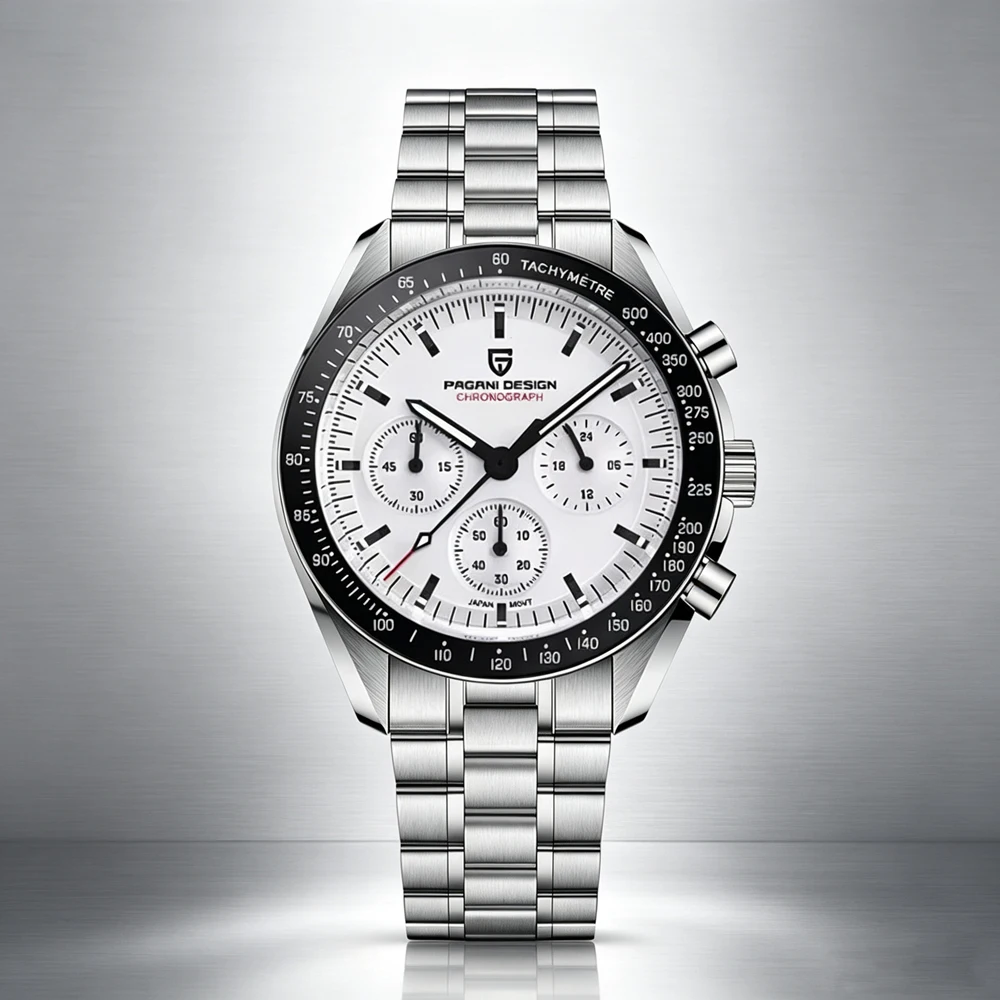 2026 Nouvelles Montres pour Hommes PAGANI DESIGN Moon Top Montre à Quartz De Luxe Pour Hommes VK63 Compteur De Vitesse Chronographe Homme AR Miroir Saphir Étanche Horloge Lumineuse En Acier Inoxydable