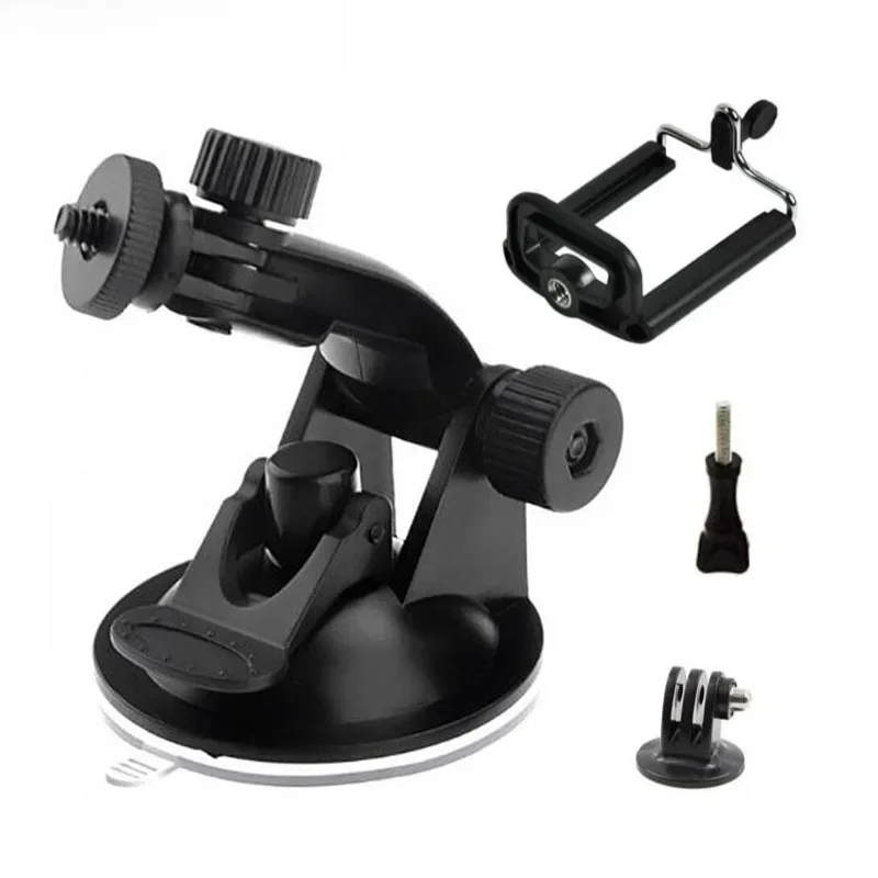 KFFTWWX aspiration pour Gopro Hero 13 12 11 10 9 8 7 6 accessoires support de voiture pare-brise ventouse tableau de bord support de caméra support