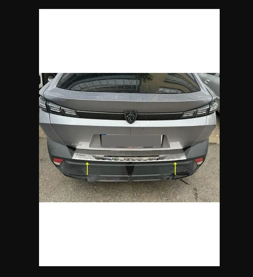 For Peugeot 408 Chrome Rear Bumper Protection 2022 And Above Models - Chromium Styling Accessory Horn Rocker Racer Viper Tail