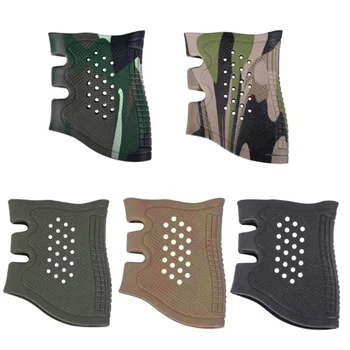 戦術的なグリップグローブホルスターゴム銃カバー滑り止め拳銃アクセサリーグロック 17/19/20/21/22/23/25/31/32/34/35/37/38