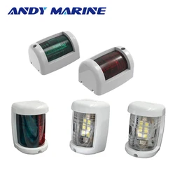 Luz lateral de navegación para barco, lámpara de señal roja y verde para barco, yate, camión, remolque, lámpara lateral marina, 12V