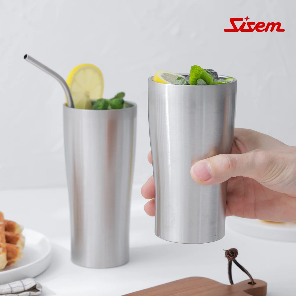 Seam 304 Sten double vacuum cup ice cup beer cup 2p set