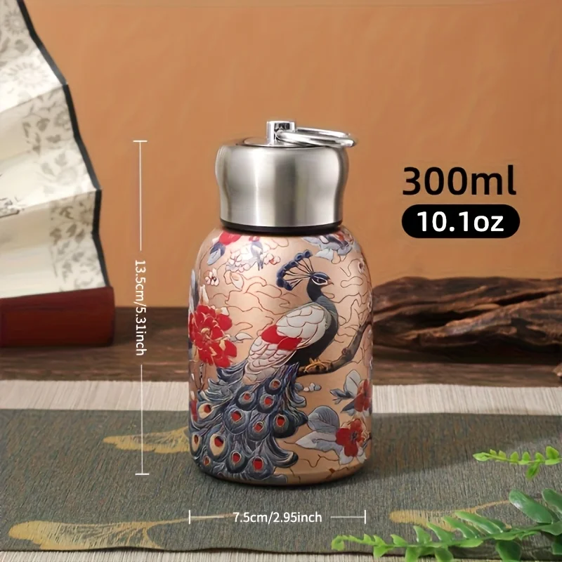 Copo Térmico de Aço Inoxidável 300ml, Antivazamento, Portátil, Caneca de Café Mini, Garrafa de Água para Viagens ao Ar Livre e Escritório
