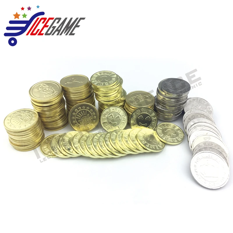 

100 шт./лот, машина с когтями для куклы и аркадная игровая консоль для домашних и коммерческих развлечений, жетоны