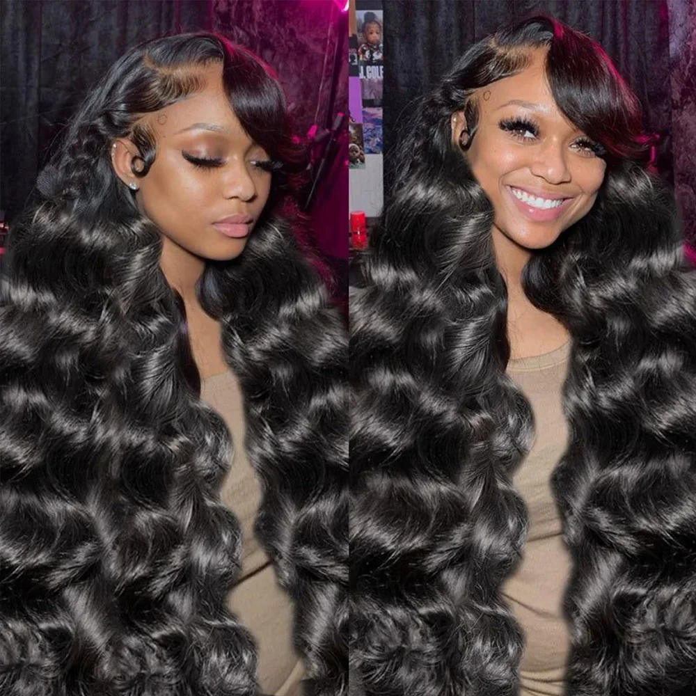 13X6 Lace Front Pruiken Menselijk Haar 200 Dichtheid Body Wave Hd Lace Front Pruiken Menselijk Haar Pre Geplukt Natuurlijke Kleur Lijmloze Pruik