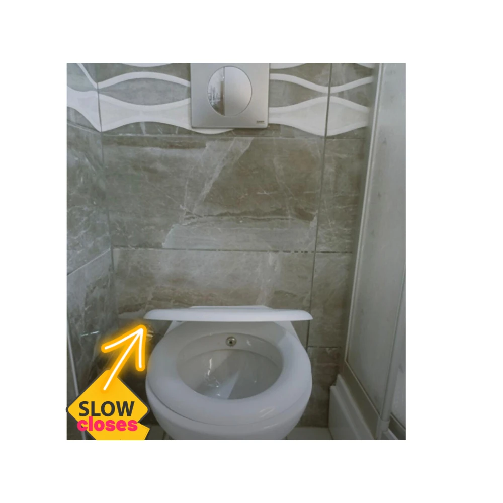 Soft Close Toilet Seat & Cover Toilet Bowl Bathroom Wc Plug-in Smart Shock AbsorberProducts Soft Close  System Easy Assembly