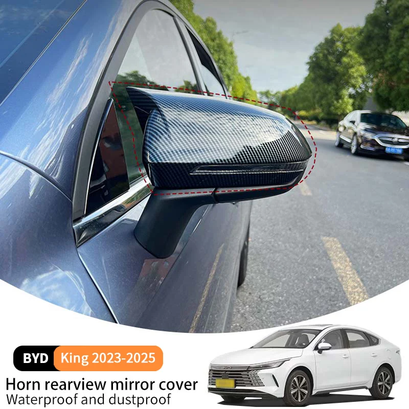 

Byd King 2023-2025 Car Horn Rearview Side Mirror Cover Waterproof Protective Case Scratch Wear resistant Exterior Accessories
