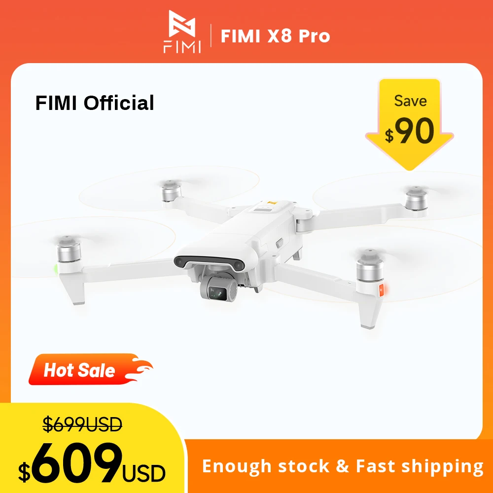 

FIMI X8 Pro Camera Drones with Tri-Directional Obstacle Sensing 3-axis Gimbal 4G infinite transmission Smart Tracking Mode 15km
