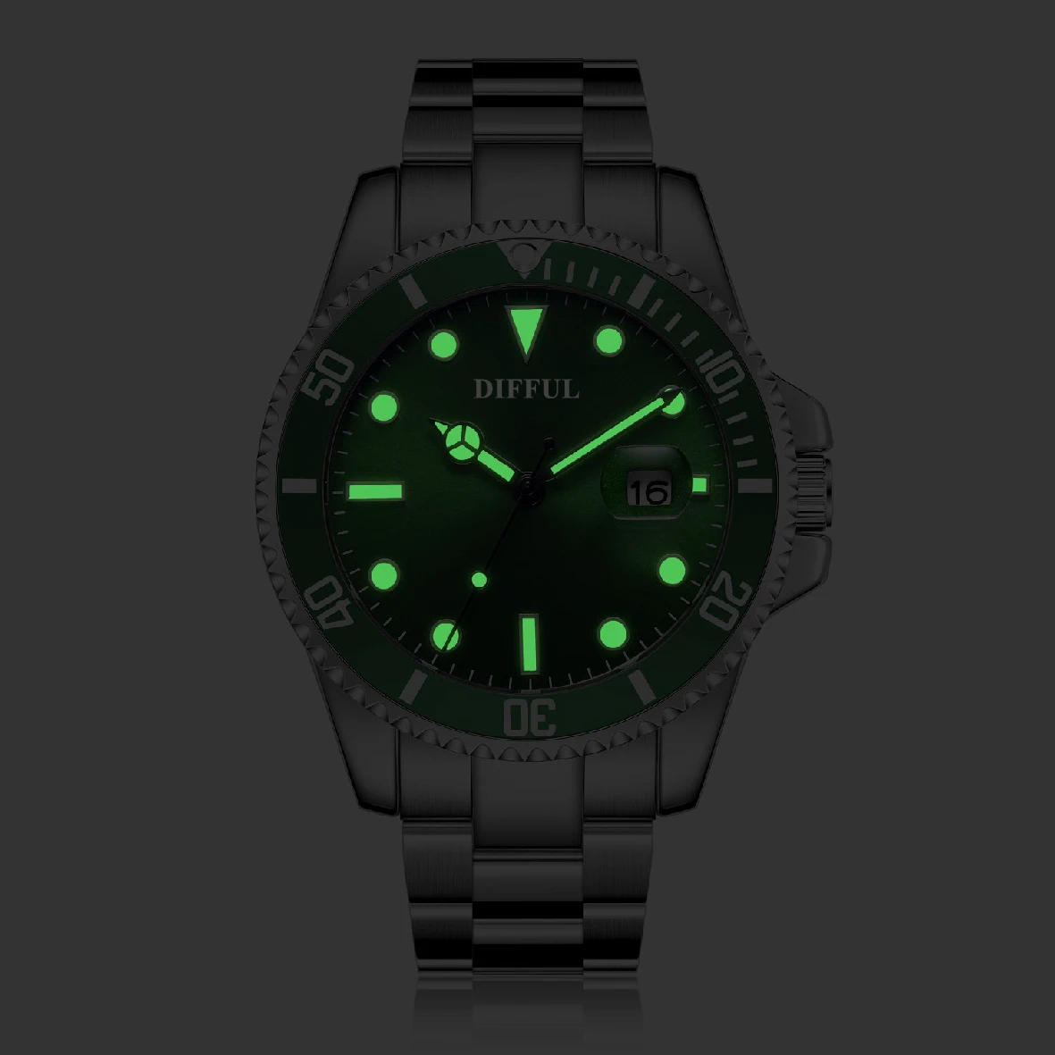 ساعة كوارتز رجالية عالية الجودة مقاومة للماء بحركة يابانية مضيئة