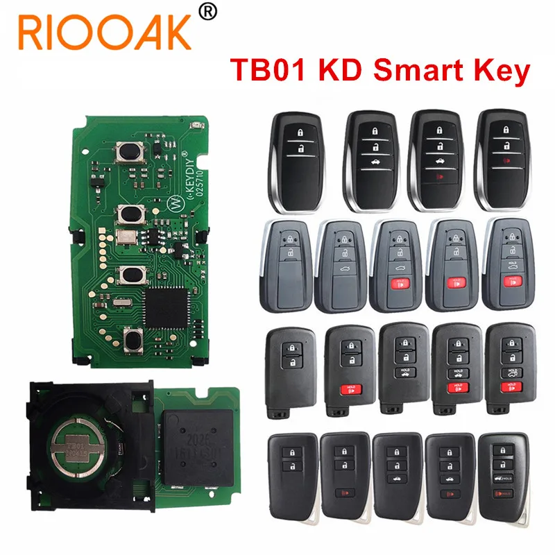 

Универсальный пульт дистанционного управления KEYDIY TB01 KD Smart Key с транспондером 8A и фотомагнитом для Toyota Corolla RAV4 Camry/Lexus FCCID:0020