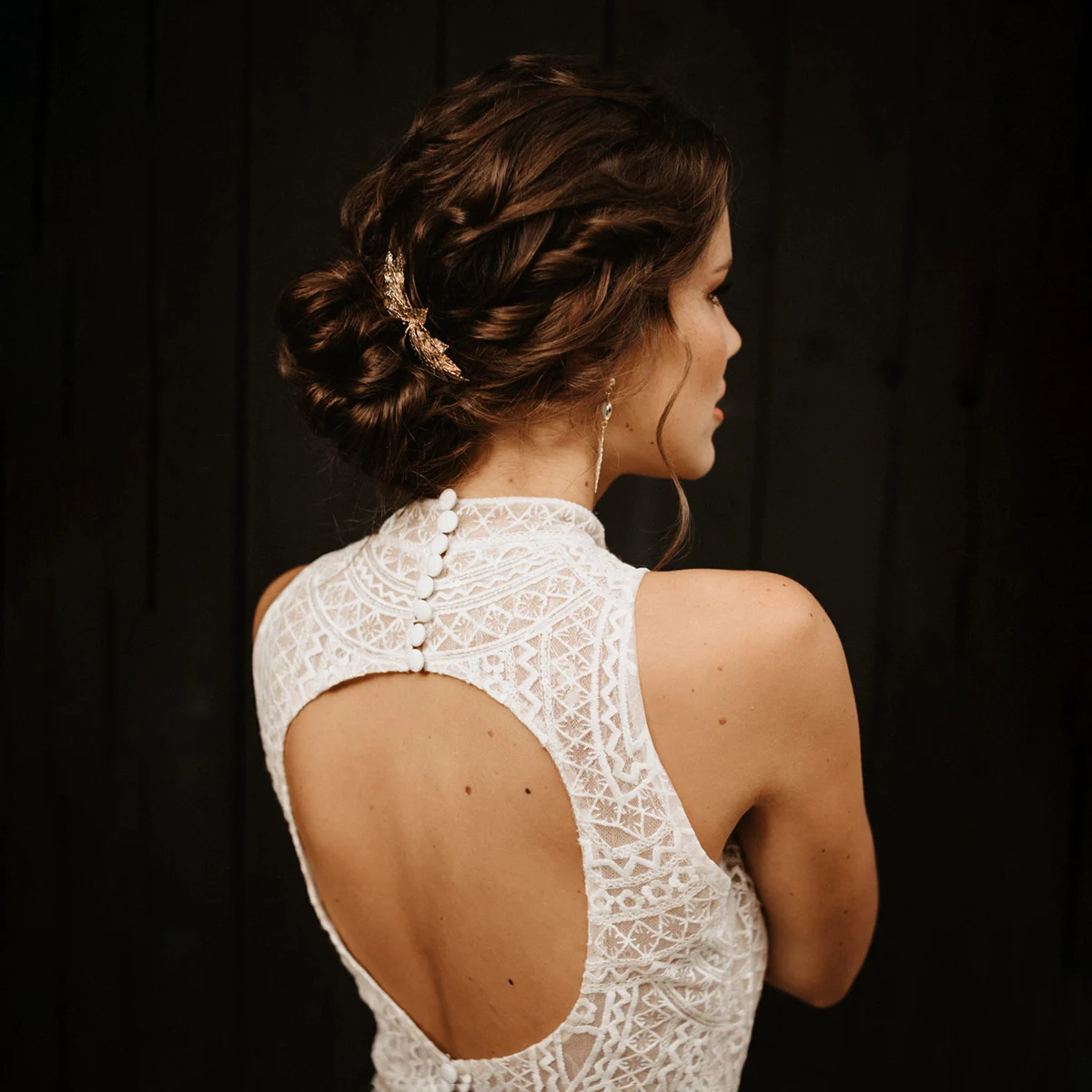 Duas peças saia franjas mock neck boho vestidos de noiva personalizado chiffon uma linha aberta volta borlas rendas vestido de casamento separado