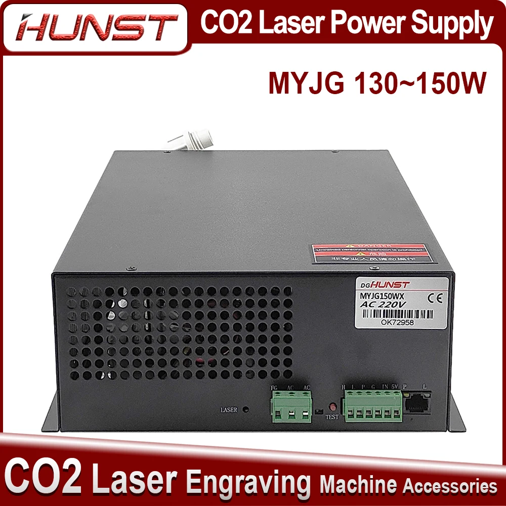 

Hunst 130w CO2 Laser Power Supply MYJG-150W Suitable For 130~150w CO2 Engrag And Cutting Machine Glass Tube