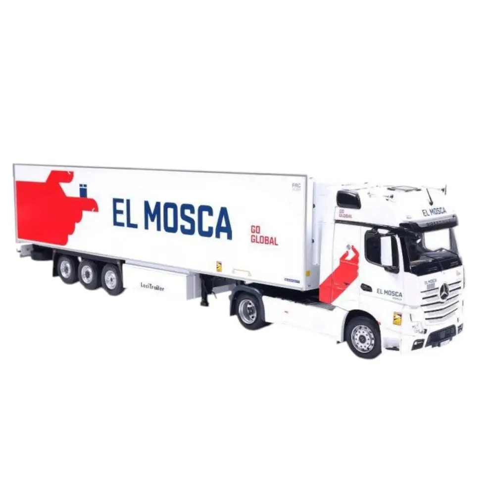 Salvat, Ce016 Benz Actro Mp4 2021 El Mosca Camion lourd pour le transport de marchandises et la logistique longue distance, signalétique pour une entreprise espagnole du secteur, échelle 1:43, miniature en métal moulé sous pression, nouvelle collection de camions d'Espagne, sans emballage, emballage d'origine
