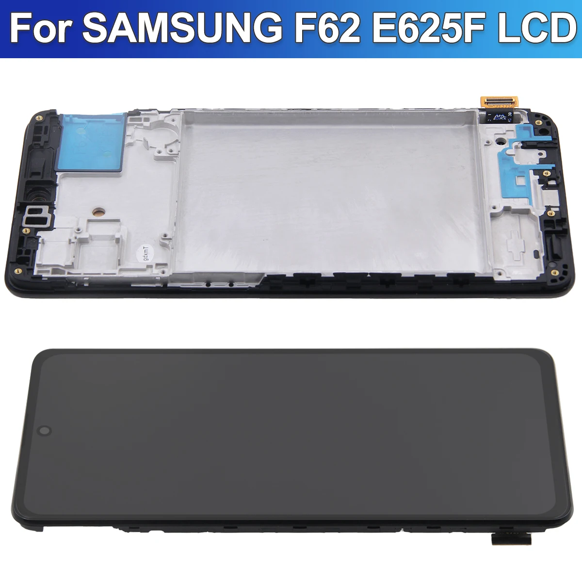 F62 E625 AMOLED Quality Screen For Samsung M62 M625 Display Touch Screen with Frame Digitizer Assembly