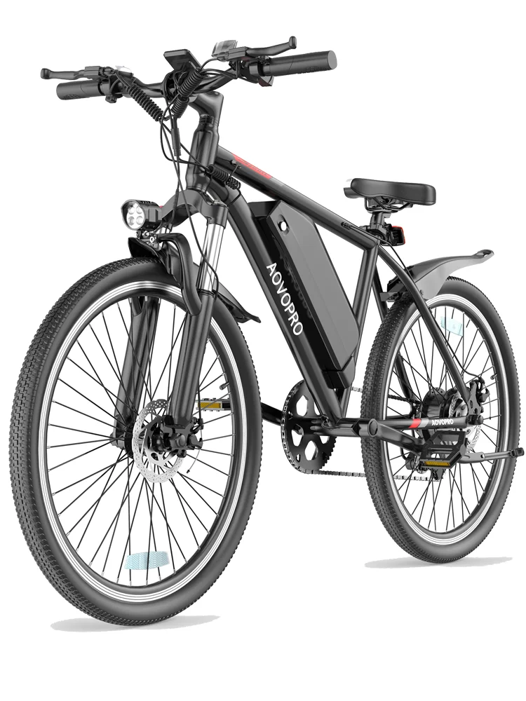 AliExpress NONE UK Stock 350W 48V Electric Mountain Bike 22MPH 50Miles 26'' All-Terrain E-Bike UK Stock for Adults Commuter Bicycle with APP Control, Front Suspension Fast Shipping & 365-Day Warranty