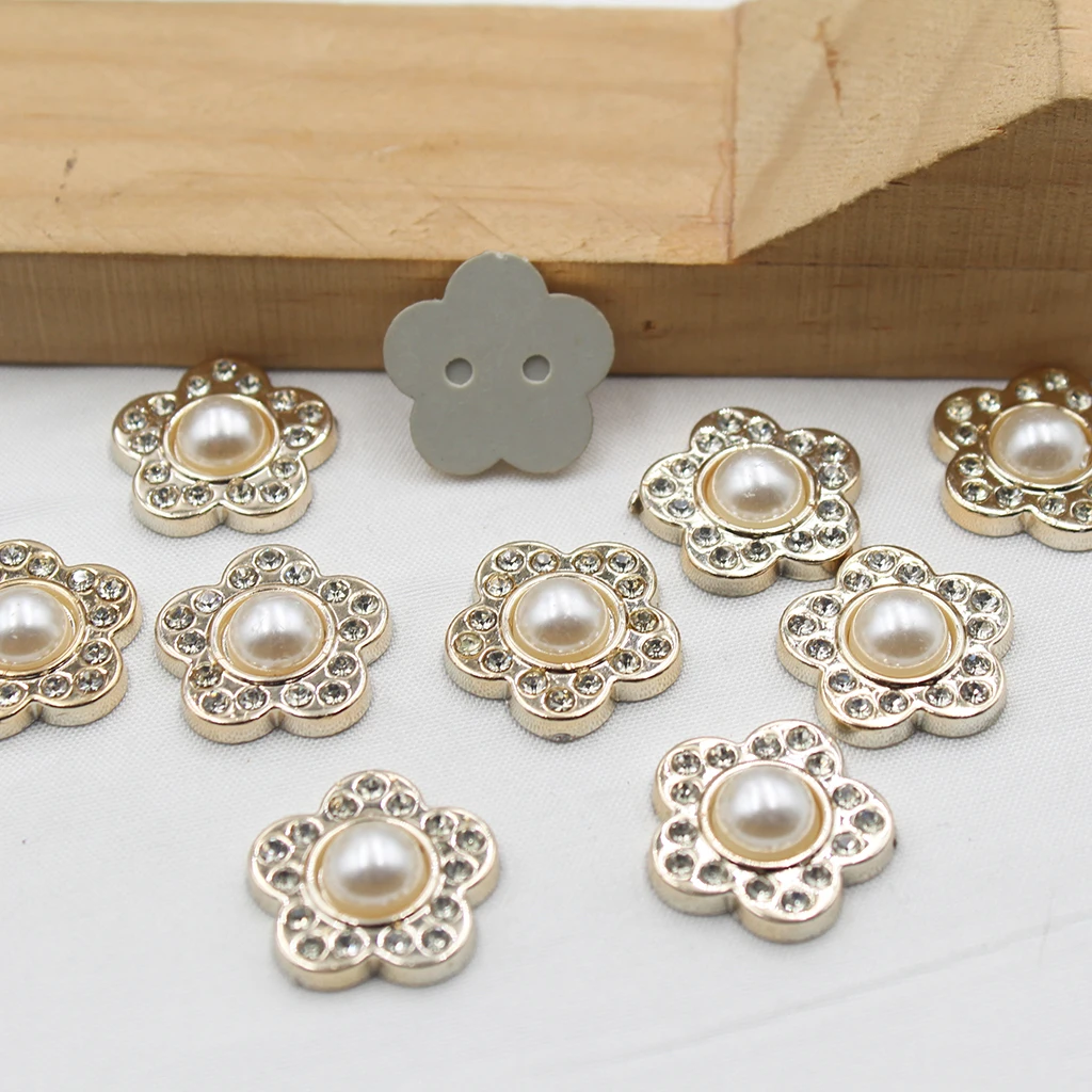 

10 шт. 19*19 мм DIY ремесло жемчуг сверкающий горный хрусталь цветок кабошон с плоской задней частью для чехла для телефона заколка для волос изготовление свадебных украшений