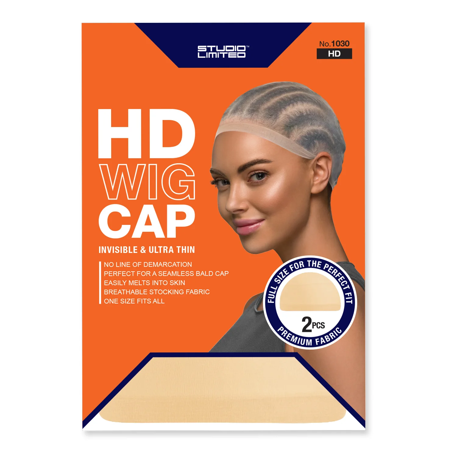 Studio Limited HD Wig Cap Ultra Thin Invisible Wig Cap for Bald Cap Method HD Beige 2pcs - Perfect Fit, Natural Look