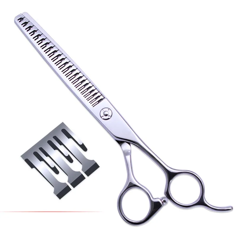 7 inch Double Teeth Texturising Dog Grooming Scissor,professional dog thinning scissor with stagger teeth