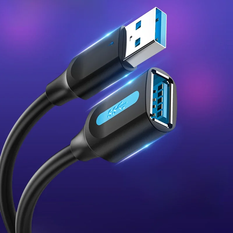 Vention-Cabo de Extensão USB 3.0, macho para fêmea, Cabo de Dados para Smart TV, PS4, Xbox, One, PC,