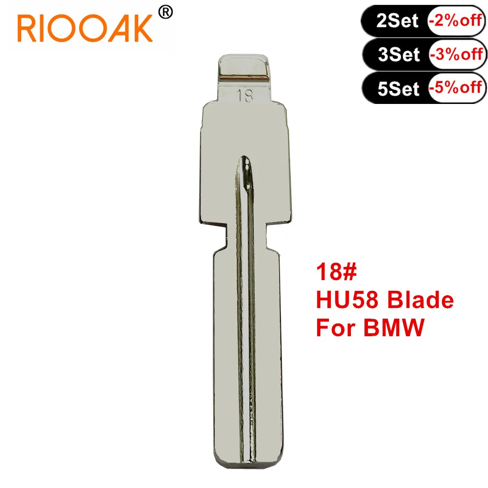 10pcs Flip Key #18 HU58 KD VVDI Remote Key Blade For BMW EWS E46 E39 E32 E36 E70 E63 E38 E83 E81