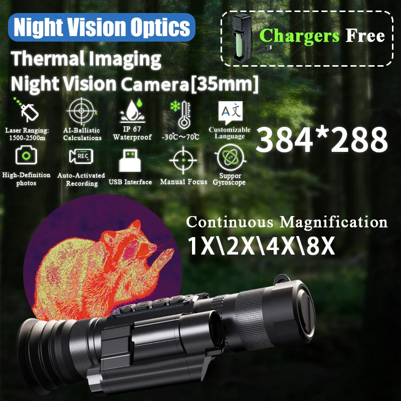 New Products Sightmark Wraith 4K Thermal Imaging Lens Camera Digital Day/Night Vision Scope with Long Mount With Laser Ranging