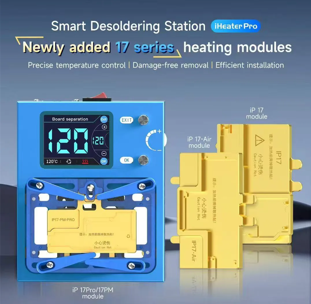 AIXUN Iheater Pro Desoldering Rework Station IP17/17Air/17Pro/17PM Phone Motherboard Disassembly Heating Platform Repair Tool
