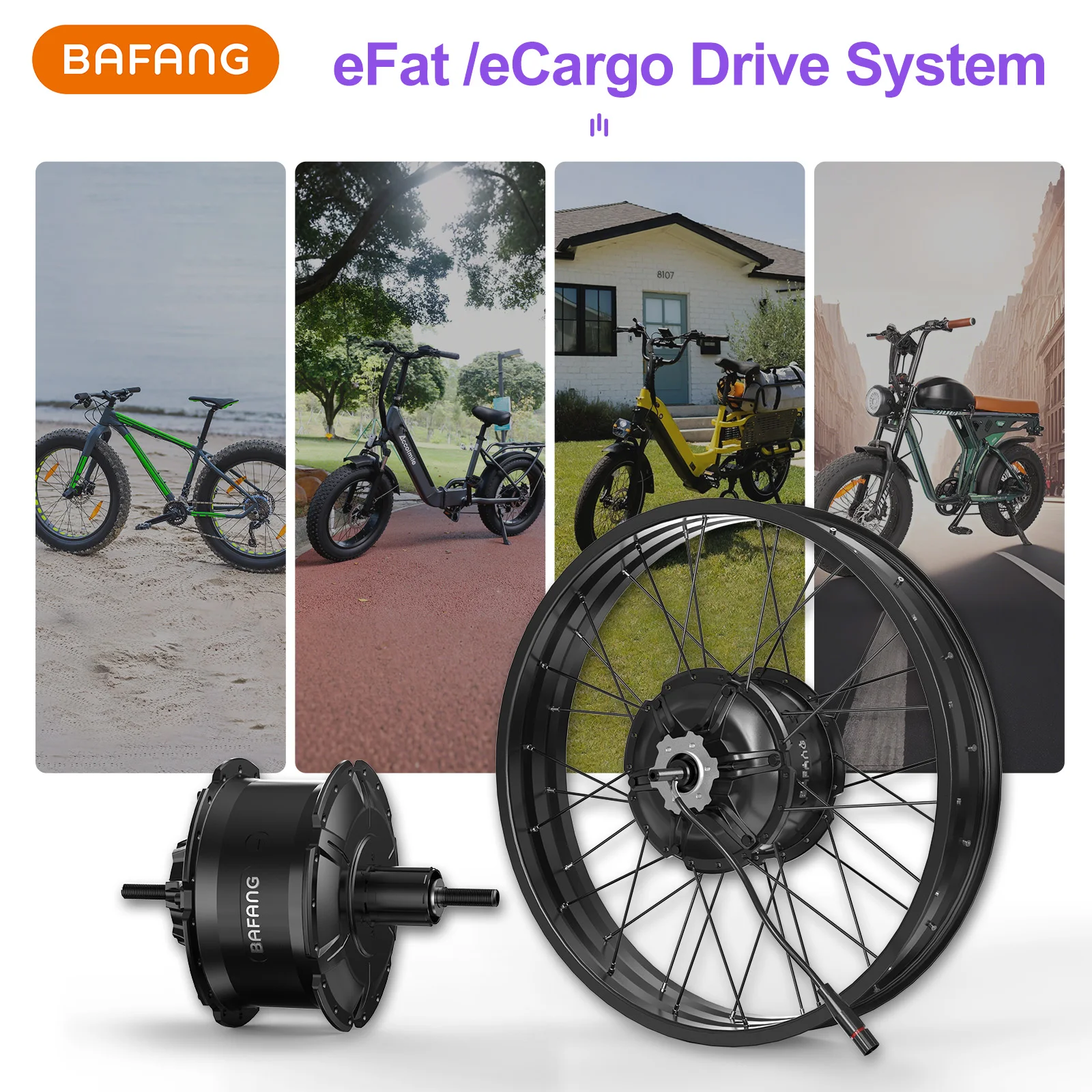 BAFANG G062 1000W Rear Hub Motor Conversation Kit 48V Wheel Electric Ebike Motor For 20