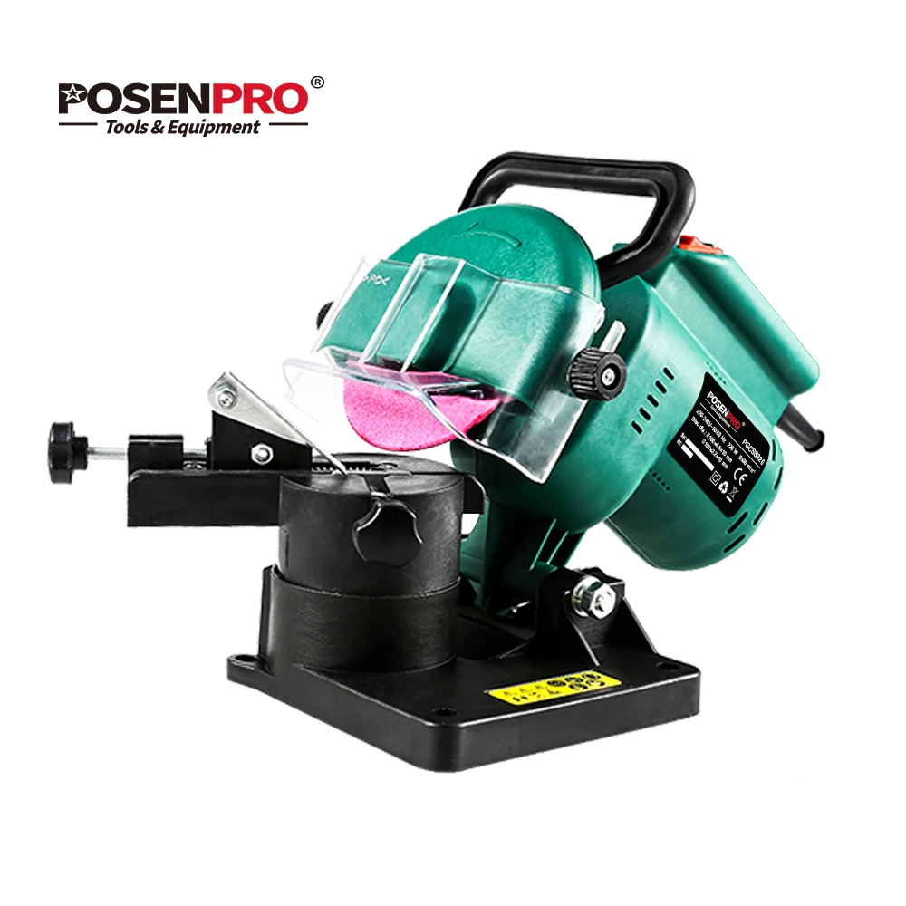 POSENPRO 220W ChainSaw Sharpener 4inch Chain Grinder 100mm Machine for Grinding Chains Portable Electric Chain saw Sharpener