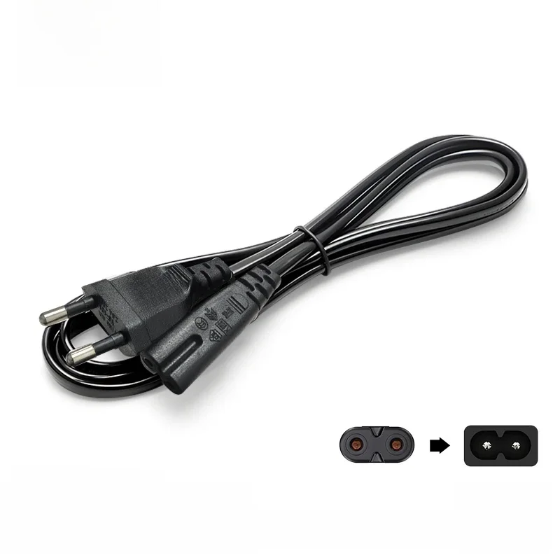 Câble d'alimentation prise ue DATA FROG pour PS5 PS4 Xbox haut-parleur moniteur câble d'alimentation ca à 2 broches pour ordinateur TV Samsung