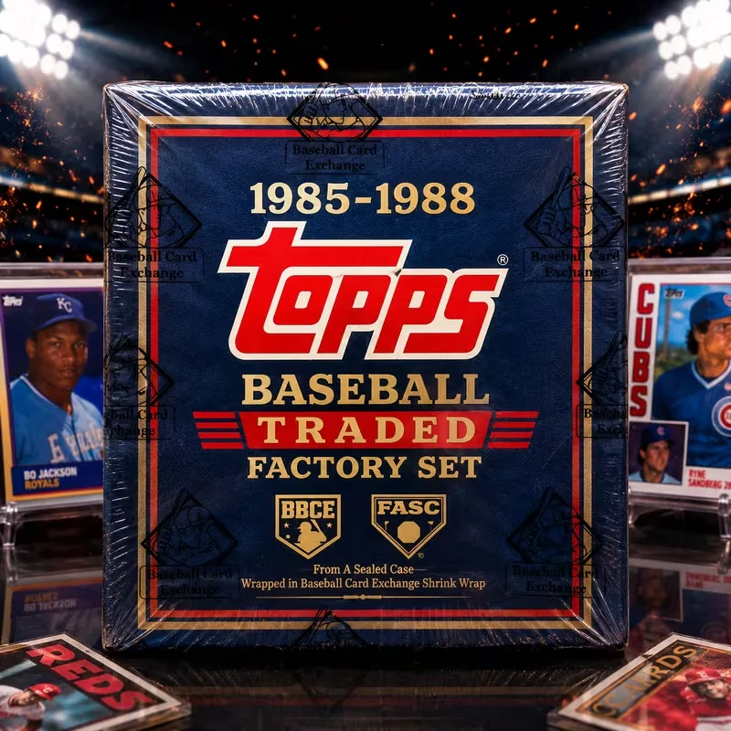 1985-1988 Topps Baseball Traded Factory Set Assorted Year Randomly Shipped BBCE FASC Sealed MLB Baseball Cards Premium Vintage Collector Set