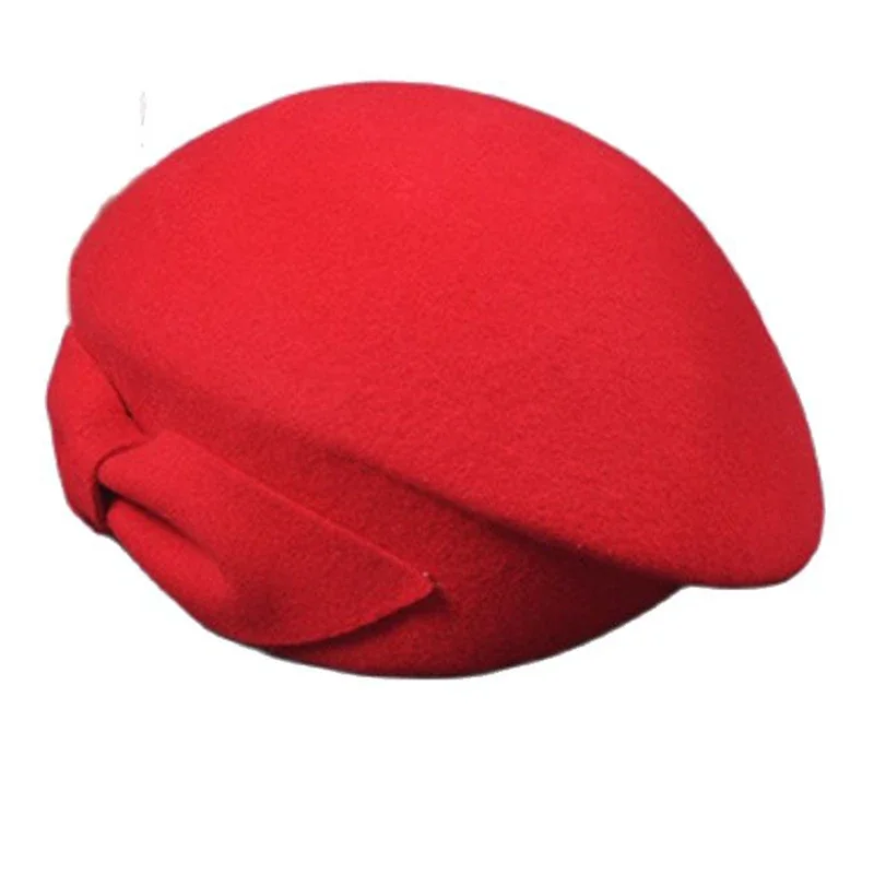 Zimowy Beret czapka beanie damski wełniany kapelusz moda żeński Beret czapka francuski Trilby miękki kaszkiet kapelusz derby — zdjęcie 2