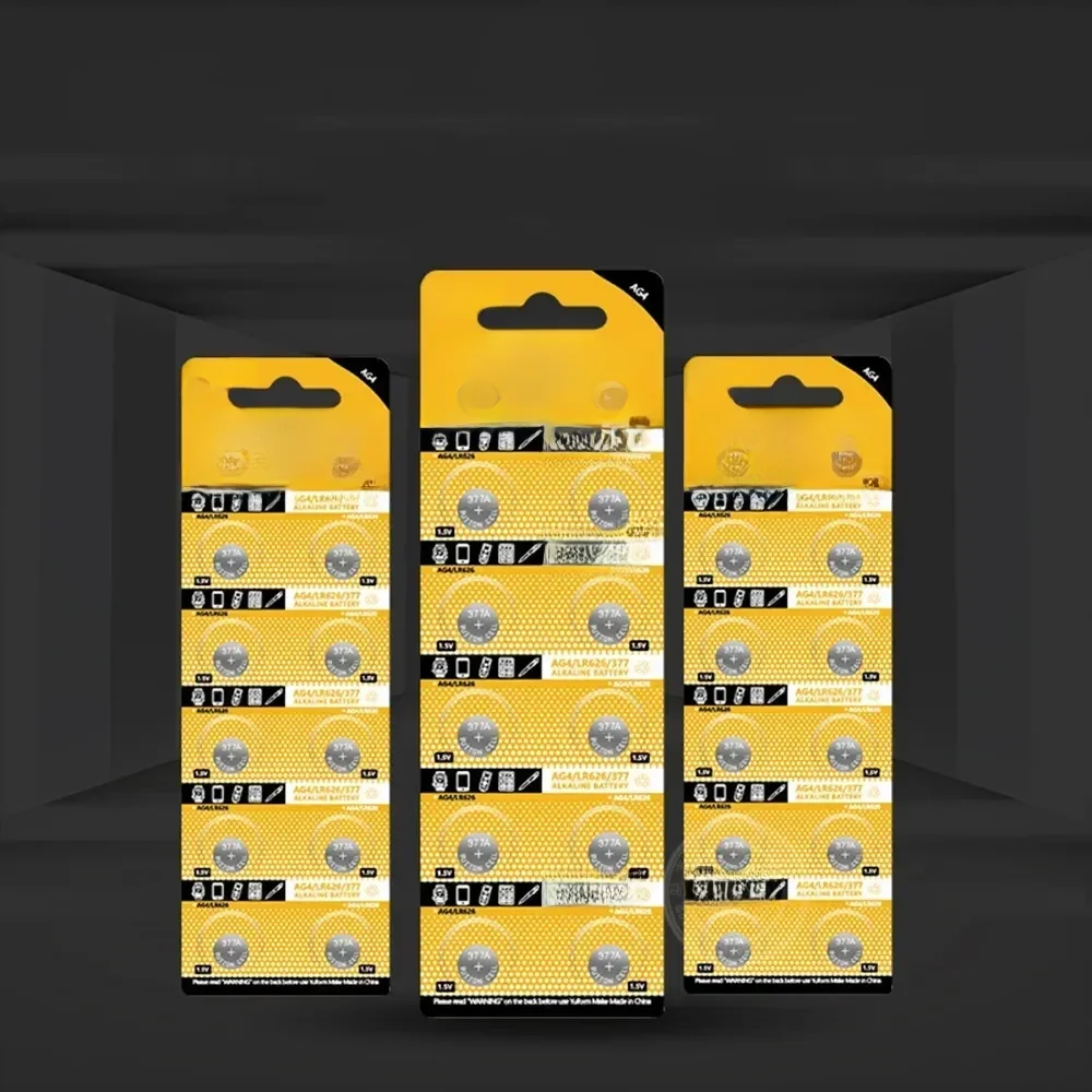 Batterie de montre alcaline AG4 LR626 1.55V, haute qualité, 377 SR626 177 626A 377A CX66W, pour calculatrice jouet, clé de voiture, pile bouton d'horloge