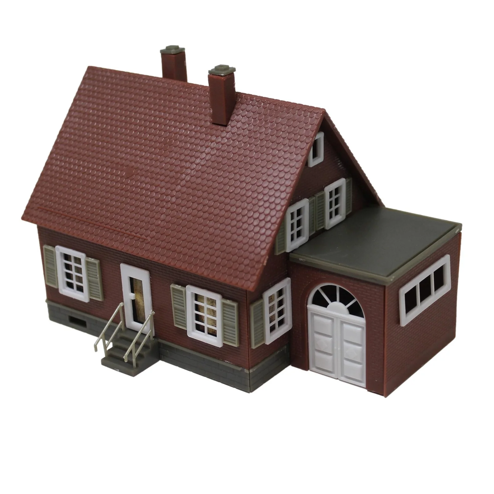 Salvat, Maison en briques décorative pour modèle ferroviaire en plastique, échelle 1:87 HO, Collection Éditoriale Train Électrique International Book Club, sans fascicule, pièces sous blister, colle requise pour l'assemblage (non fournie)