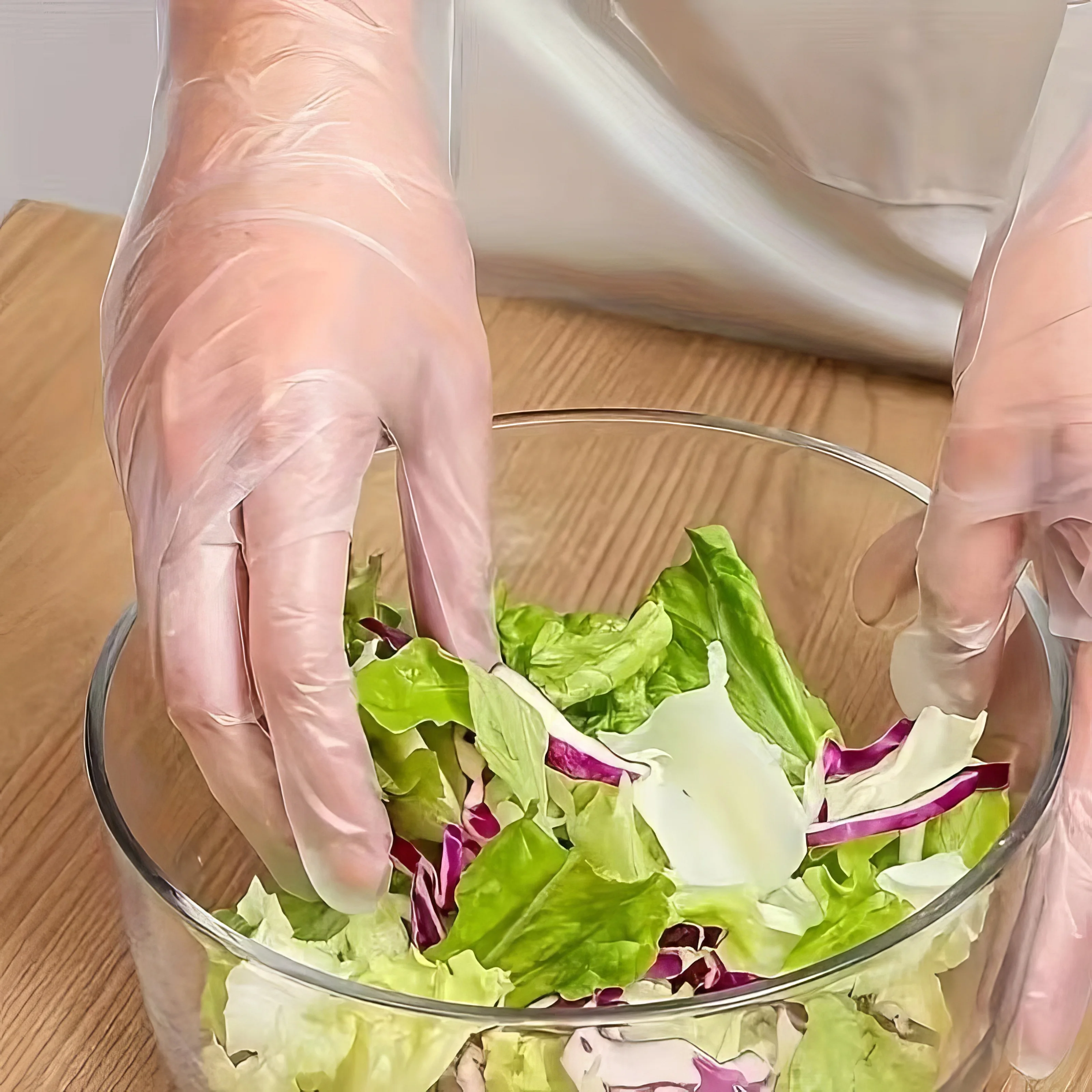 100 Pairs of Disposable Transparent Gloves, Easy To Wear, Comfortable Fit, Suitable for Kitchen, Cooking, Cleaning