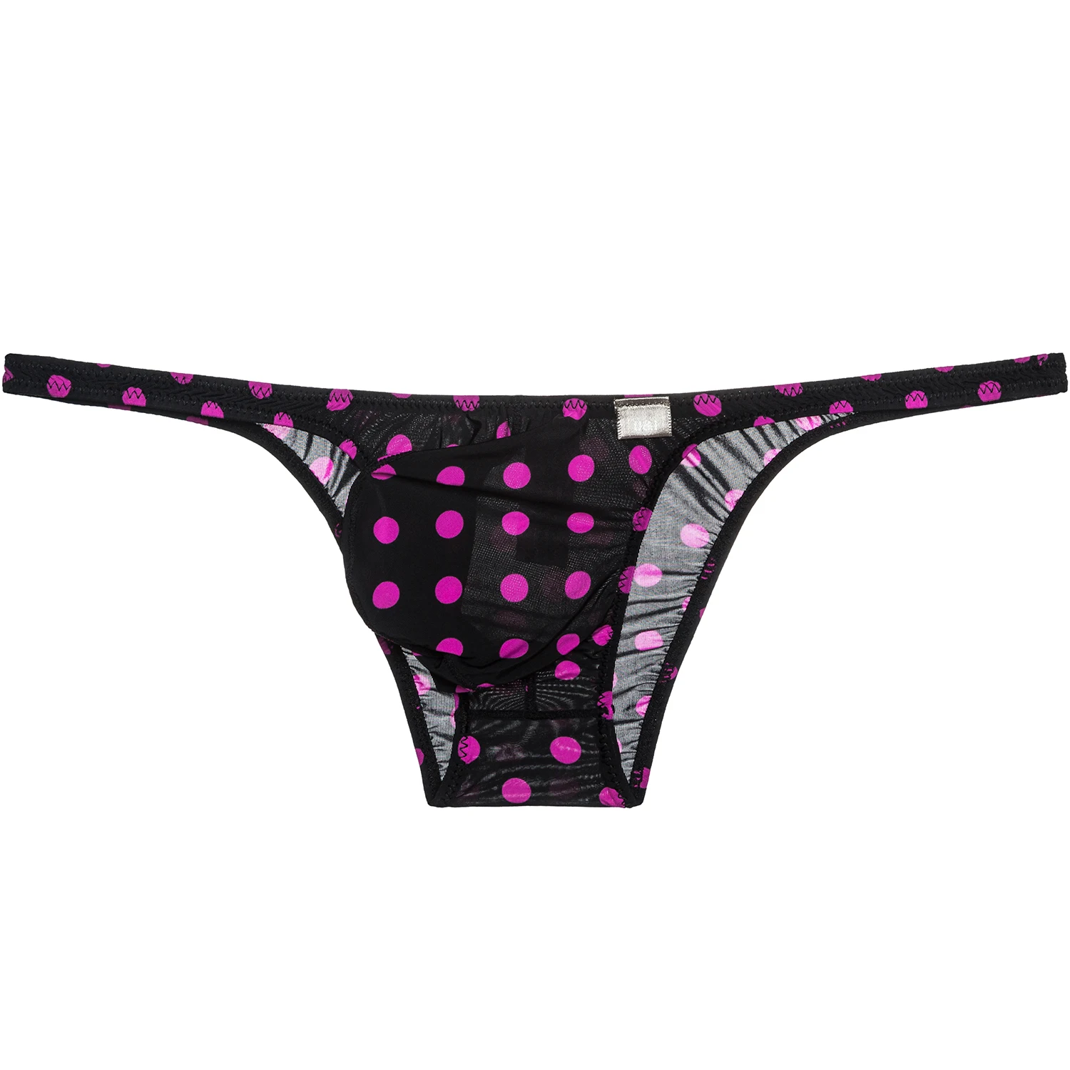 U & I Tóm Tắt Sexy Người Đàn Ông Của Siêu Thấp Eo Thon Nửa Hip U Lồi Bikini Dot In Micro Trong Suốt Mỏng nylon