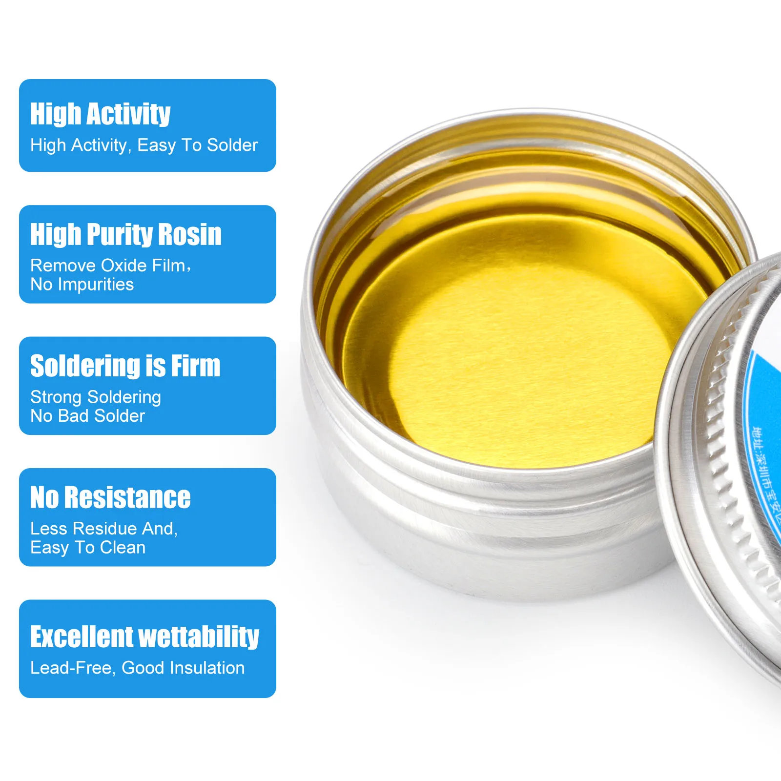 KELLYSHUN High Purity Rosin Electric Soldering Iron Repair Welding Paste Lead-free Soldering Tin Soldering Oil Soldering Flux