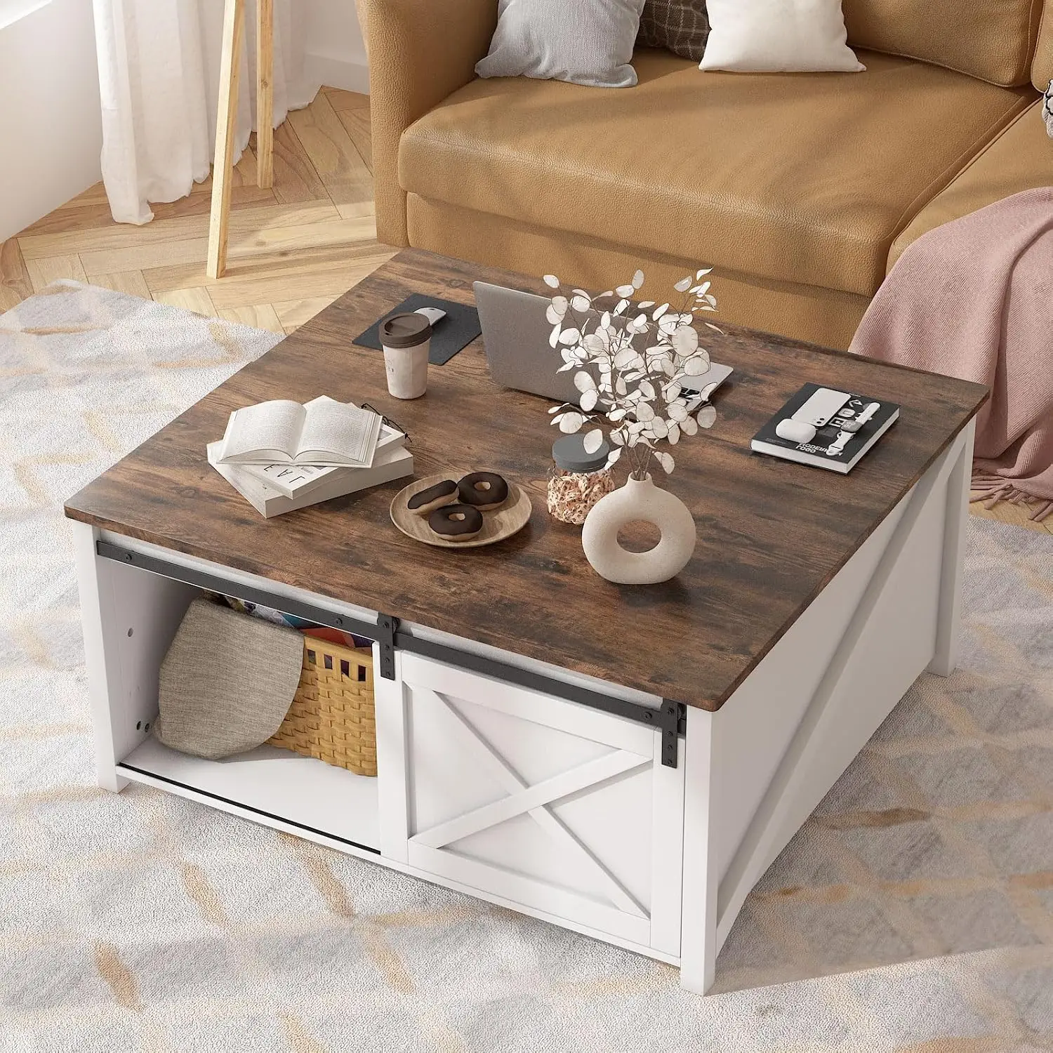 Lift Top Coffee Table with Storage, 31.5