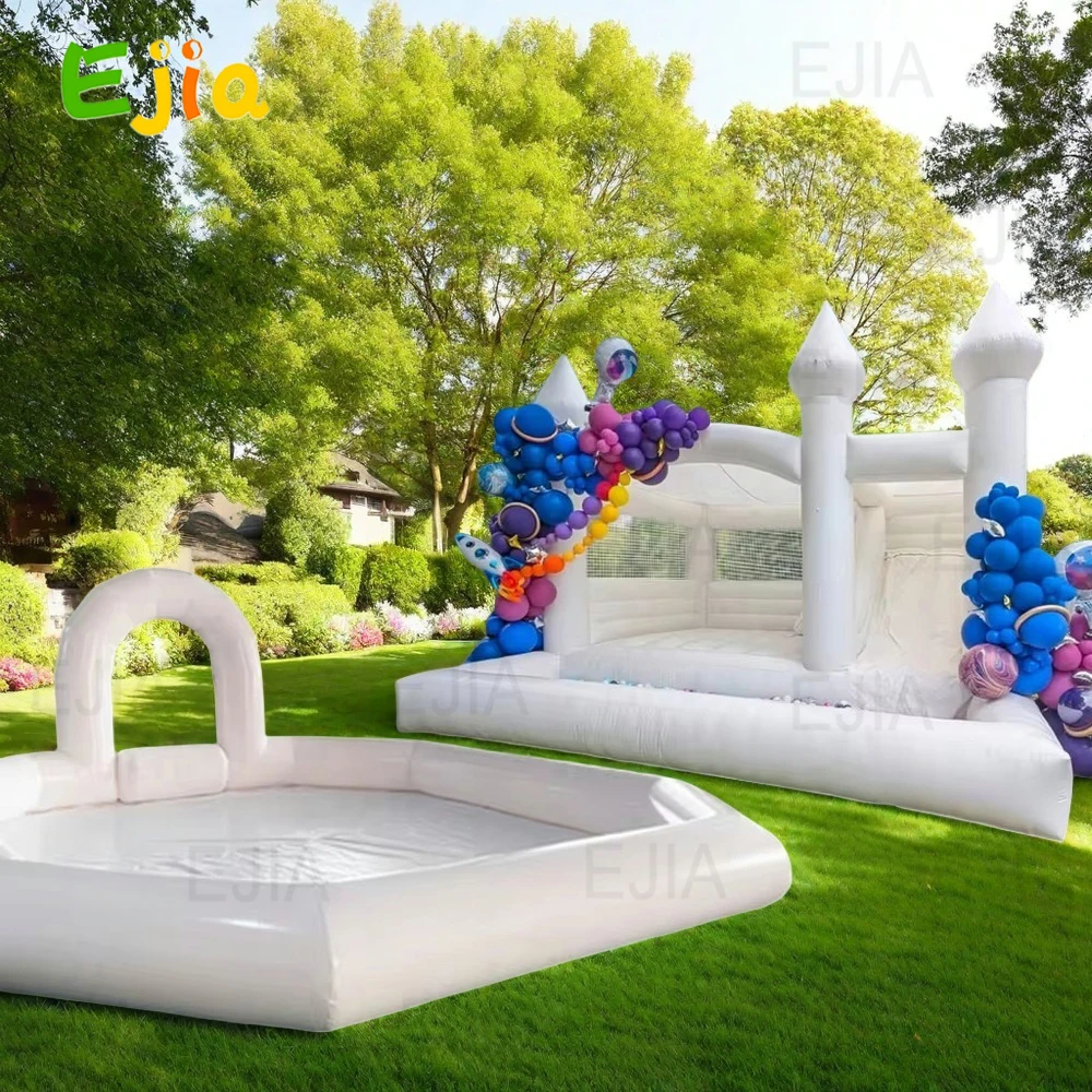 15ft opblaasbaar springkasteel en 16ft opblaasbare racebaan combo kinderen speeltuin voor feest verjaardag zakelijke verhuur