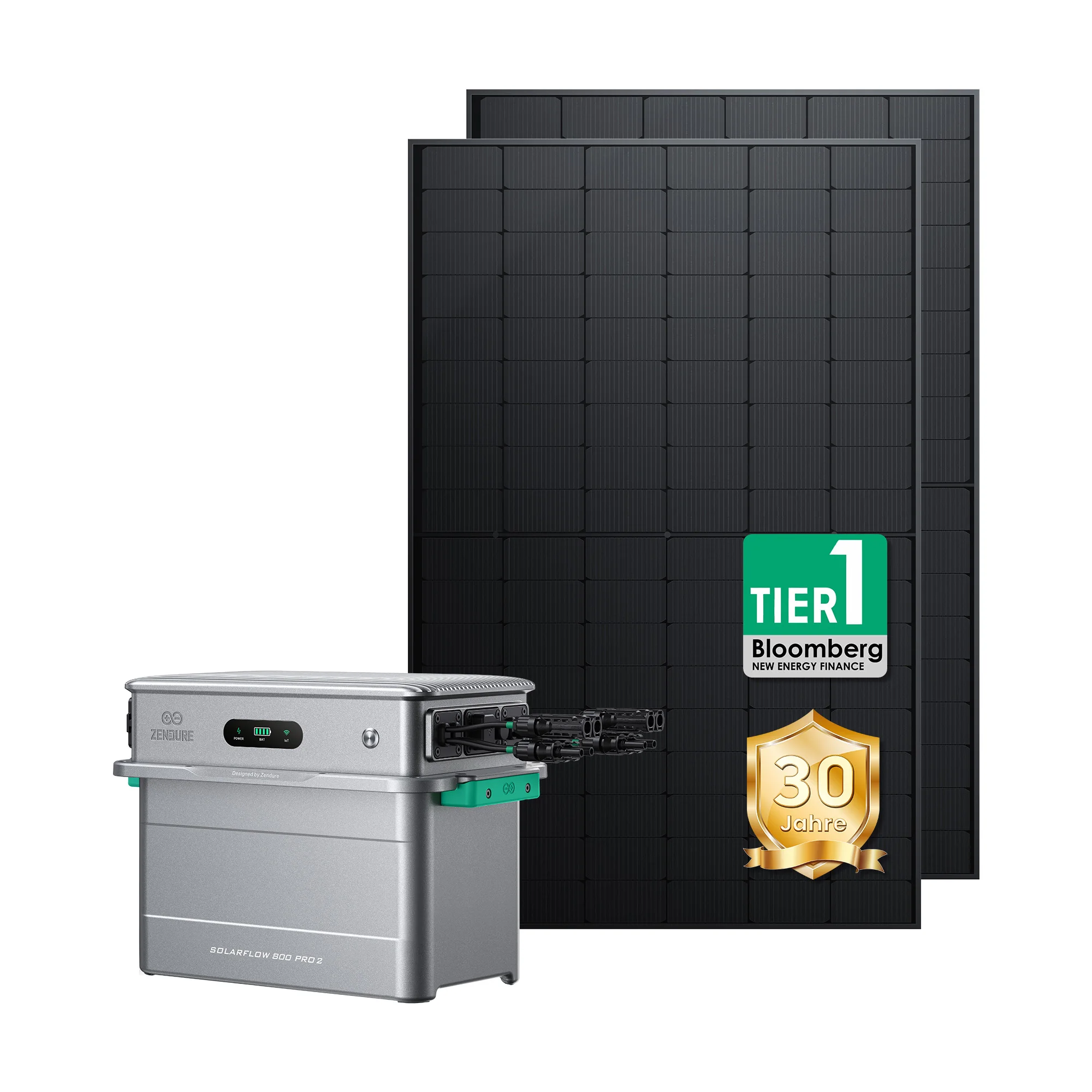 Zendure SolarFlow 800 Pro 2 mit 2×500W Solarmodule