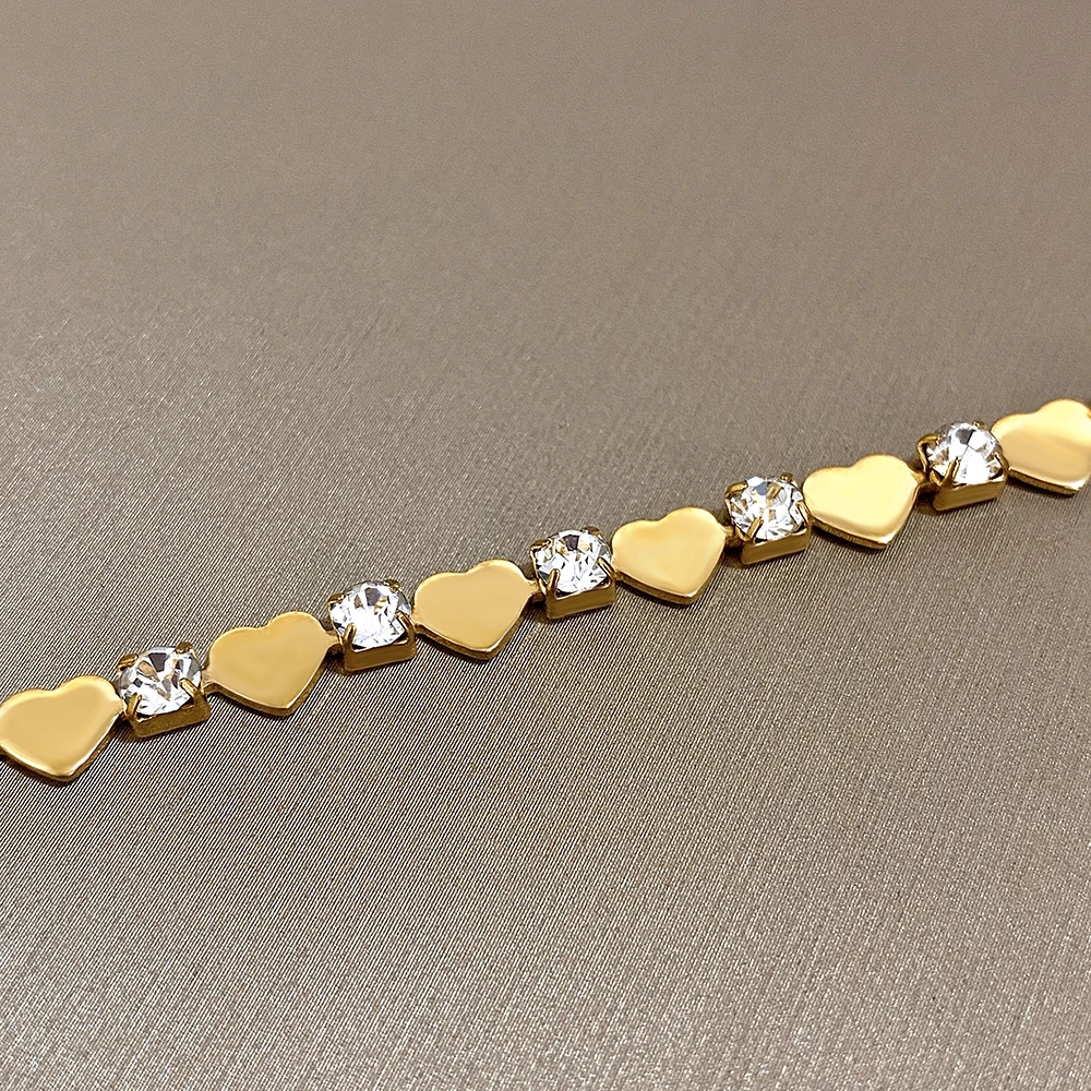 Luxury Shinny Zircon Stainless Steel Bracelet for Women Trendy Jesus Cross Heart Charm Bracelet Bangle Waterproof Jewelry Gift - Image 6