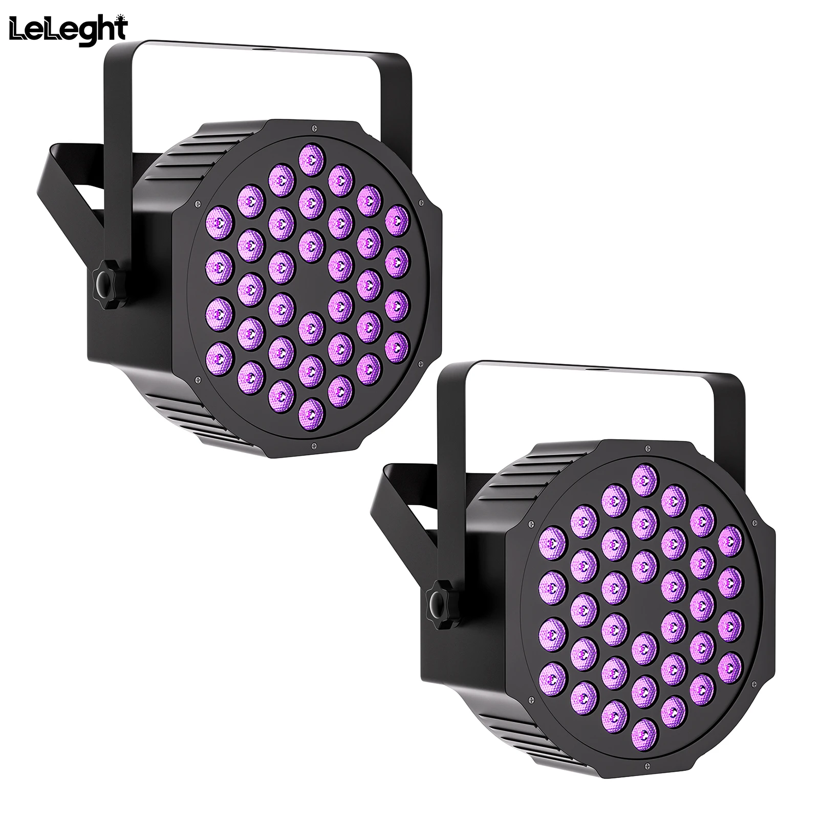 LeLeght 2Pcs 108W Par Spotlight 36 LED Light RGB DMX512 With Remote Control For Disco Stage DJ Party Show Bar Halloween Christma