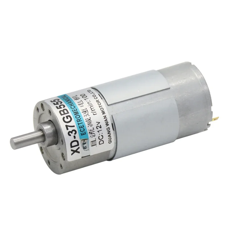 1 pièce XD-37GB555 37mm moteur DC 12V/24V 15W couple élevé boîte de vitesses moteur électrique vitesse réglable CW/CCW 10RPM-600RPM