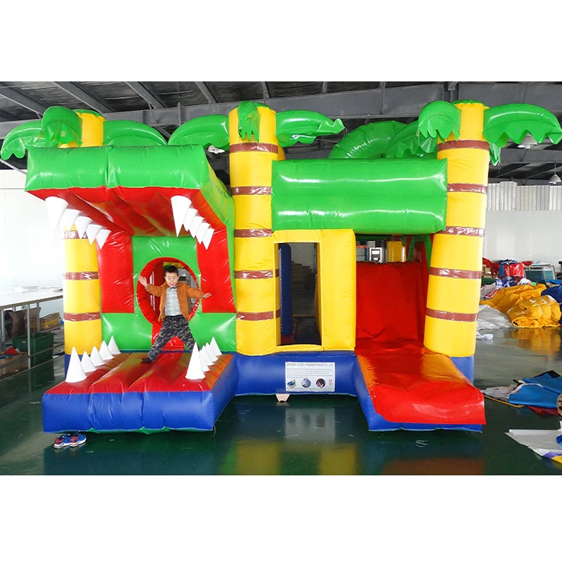 

PVC Crocodile Inflatable Trampoline Slide Combination Inflatable Bouncer Slides Playground Equipment For Sale