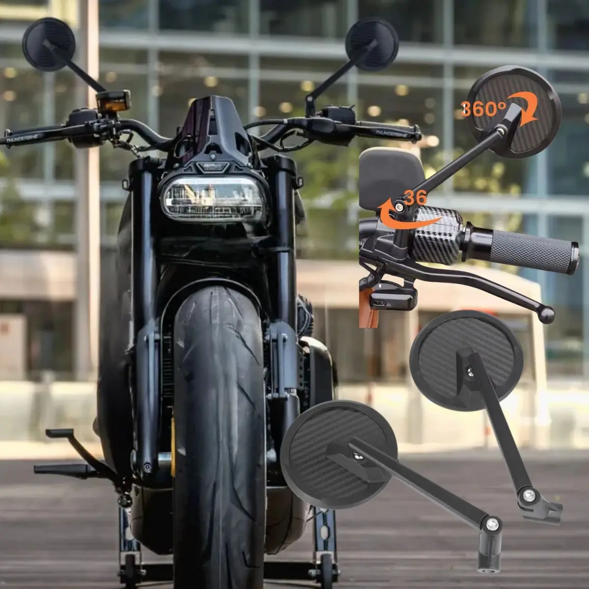 

Универсальные зеркала заднего вида для мотоцикла 8 мм/10 мм, круглые черные боковые зеркала для мотоцикла для Yamaha Honda Kawasaki Ducati BMW Suzuki