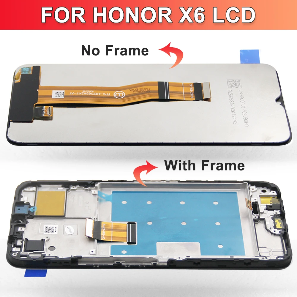 100% Tested For Honor X6 LCD Display Touch Screen Digitizer Assembly For Honorx6 VNE-LX1, VNE-LX2, VNE-LX3 Display With Frame