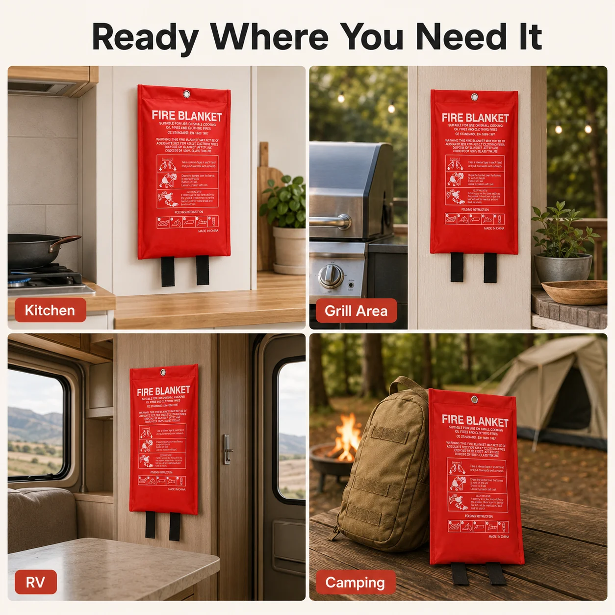 Noodbranddeken voor huis en ke - Fire Blanket Kitchen recensie en prijs