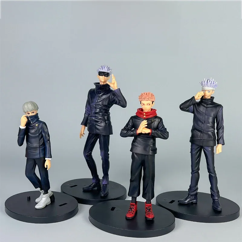 4 pièces/ensemble Gojo Satoru Anime Jujutsu Kaisen figurine Itadori Yuji assis bouchon de nouilles modèle jouets poupées Collection loisirs
