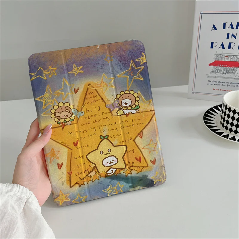 

Funny star Tablet Case For iPad Pro 11" Air 2024 iPad 10th generation Air 6 5 4 10.9 Air3 10.5 " 7 8 10.2 9.7 mini 6 5 Cover