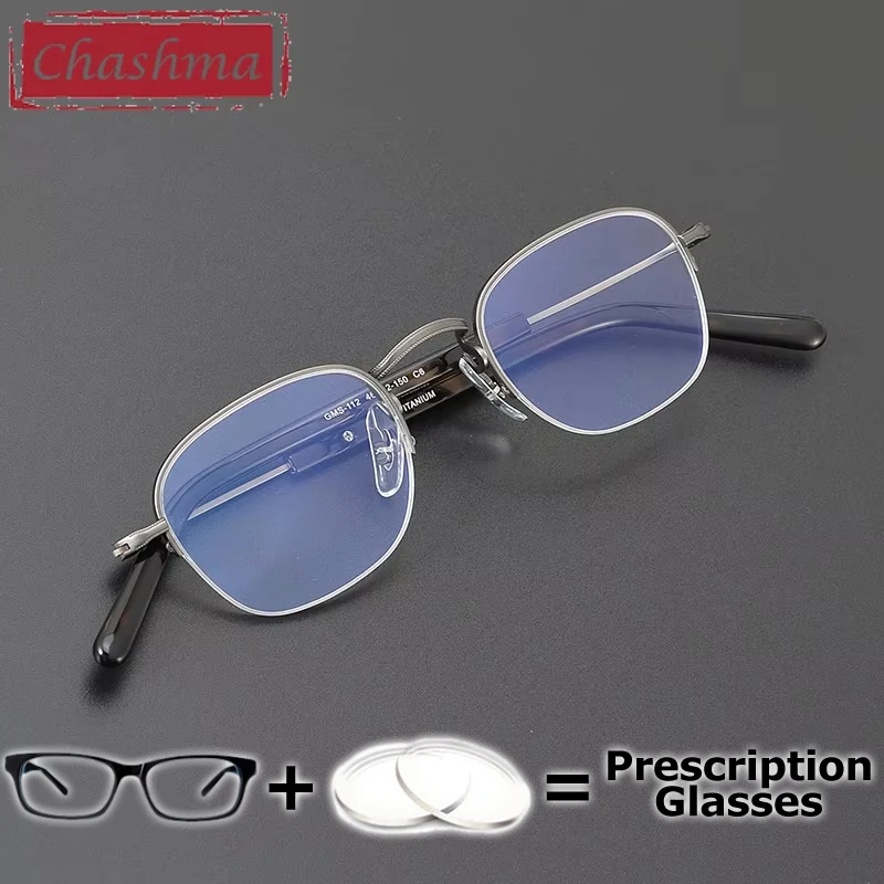 

Chashma Prescription Glasses Pure Titanium Men Eyewear High Degree Top Quality Recipe Myopia Optical Glasses Female Spectacles